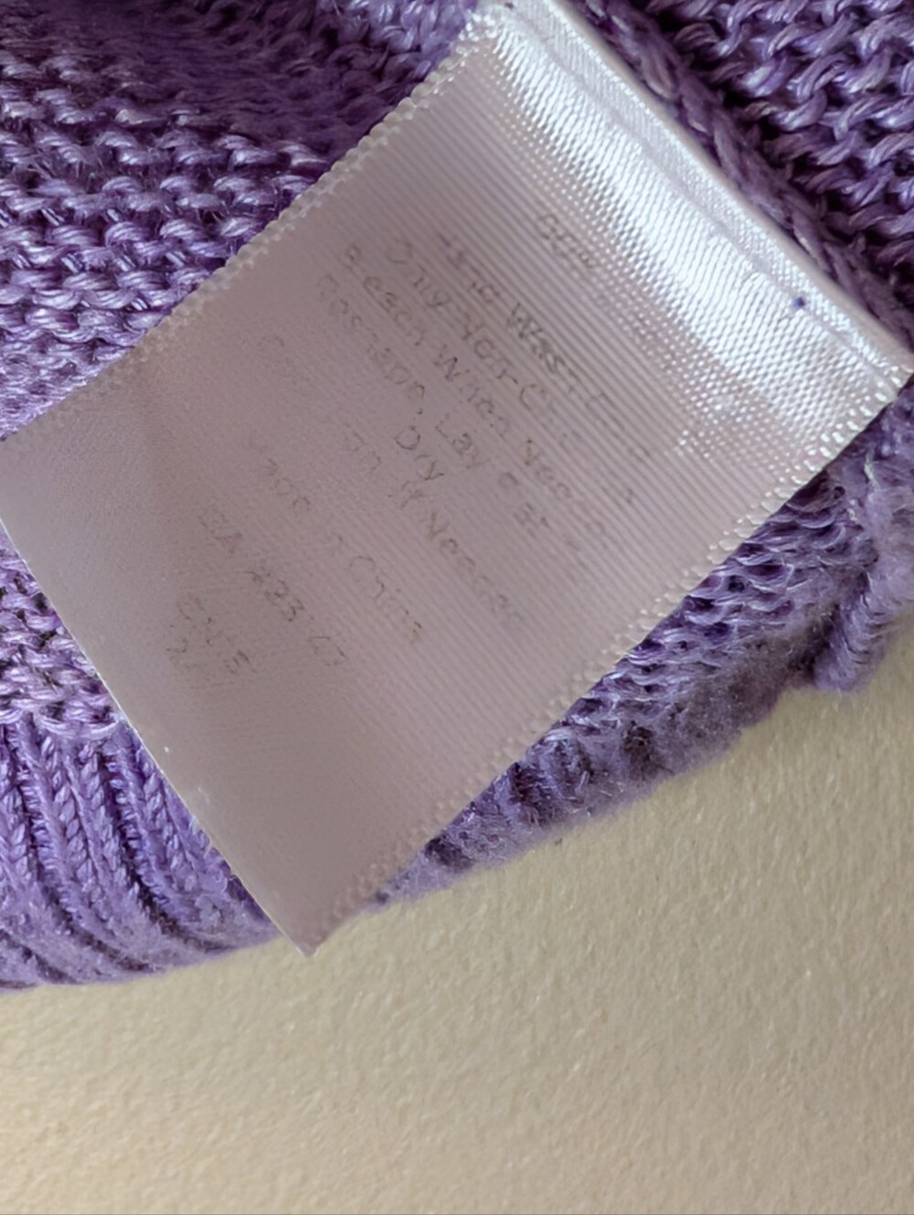 Talbots Women's V-Neck Cardigan Sweater Light Purple Button Front Size P Linen - Picture 7 of 8